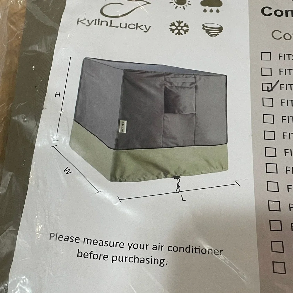 KylinLucky Air Conditioner Cover 25x25x29 inch‎ Outdoor AC Unit Weatherproof NIB